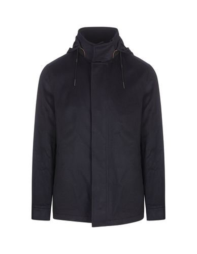 Navy Blue Cima Overjacket In Oasis Cashmere Elements - Zegna - Modalova