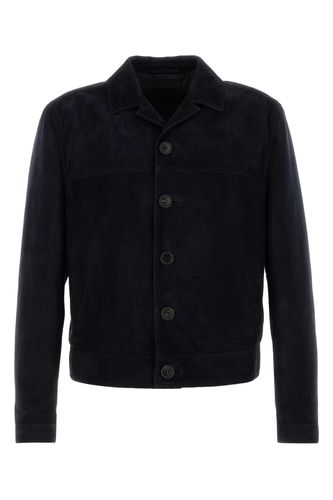 Prada Midnight Blue Suede Jacket - Prada - Modalova