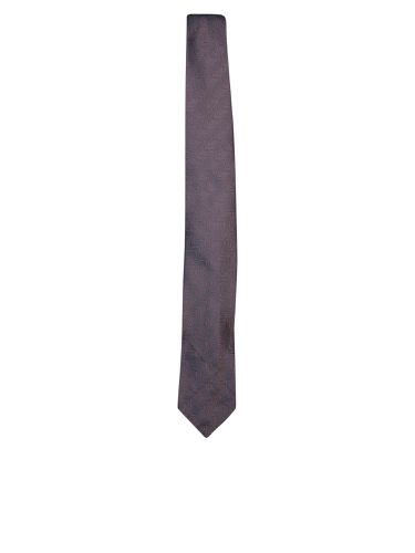 Lardini 7cm Brown/blue Silk Tie - Lardini - Modalova