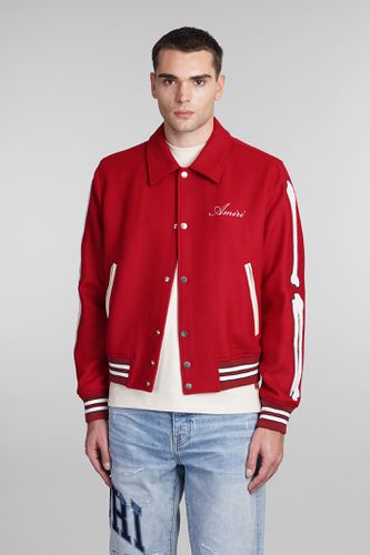 AMIRI Bomber In Red Wool - AMIRI - Modalova