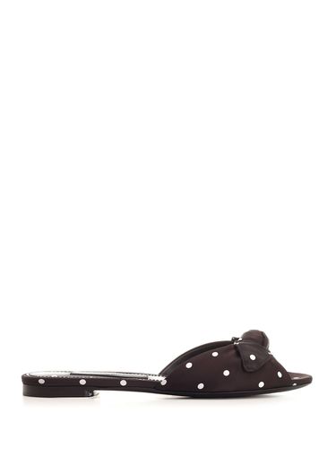 Pois Print Silk Flat Sandal - Dolce & Gabbana - Modalova