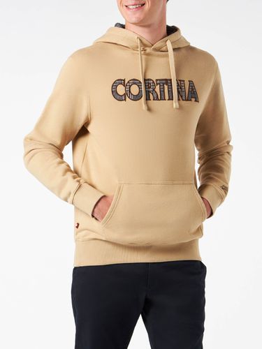 Man Beige Hoodie With Cortina Patch - MC2 Saint Barth - Modalova