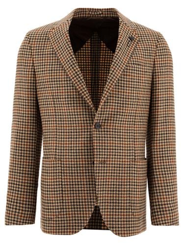 Houndstooth-pattern Single-breasted Blazer - Lardini - Modalova