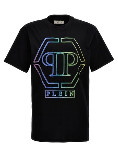 Rhinestone Logo T-shirt - Philipp Plein - Modalova