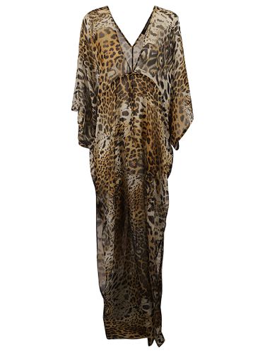 Animalier Print Loose Fit Long Dress - Roberto Cavalli - Modalova