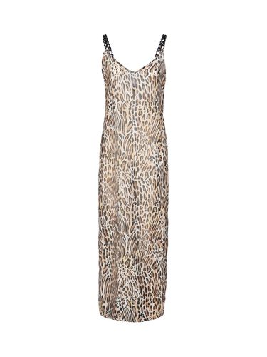 Leopard Print Silk Blend Dress - Moschino - Modalova