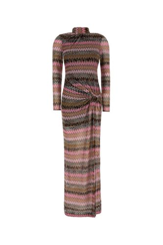 Long-sleeved Cut-out Chevron Maxi Dress - Missoni - Modalova