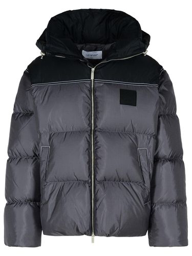 Logo Patch Zip-up Down Jacket - Off-White - Modalova