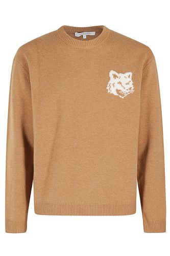 Fox Head Intarsia Comfort Jumper - Maison Kitsuné - Modalova