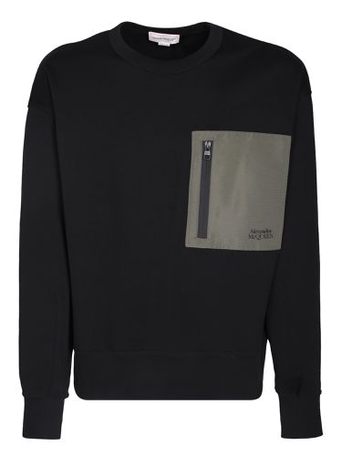 Contrasting Pocket Sweatshirt - Alexander McQueen - Modalova