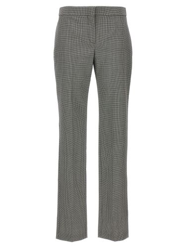 Tailored Pants With Houndstooth Motif In Wool - Alexander McQueen - Modalova