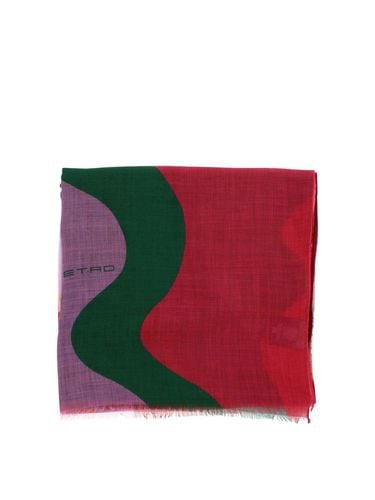 Etro Wave-printed Frayed Scarf - Etro - Modalova