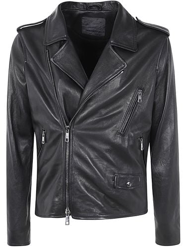 Eco Sheepskin Biker Jacket - Giorgio Brato - Modalova