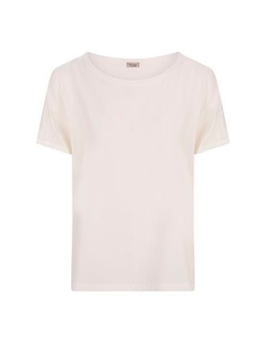 Her Shirt White Opaque Silk T-shirt - Her Shirt - Modalova