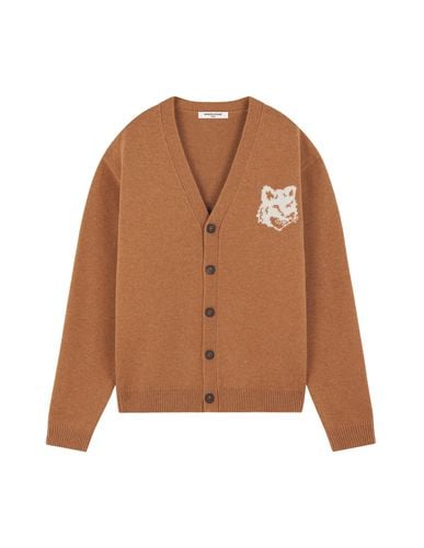 Fox Head Intarsia Comfort Cardigan - Maison Kitsuné - Modalova