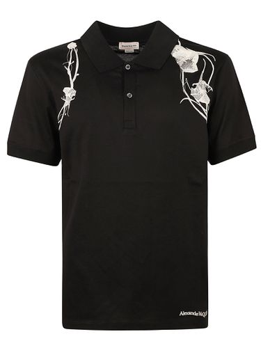 Floral Embroidery Polo Shirt - Alexander McQueen - Modalova