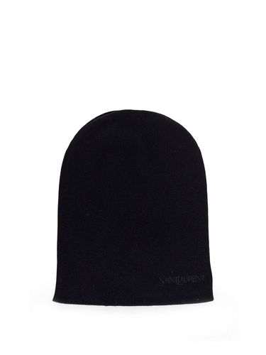 Logo Embroidered Beanie - Saint Laurent - Modalova