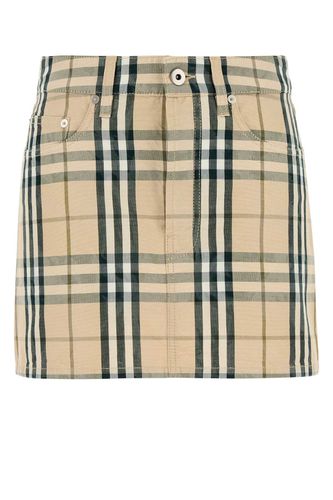 Embroidered Denim Mini Skirt - Burberry - Modalova