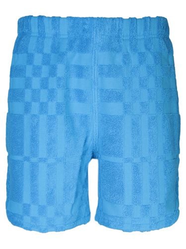 Light-blue Terry Fabric Bermuda Shorts - Burberry - Modalova