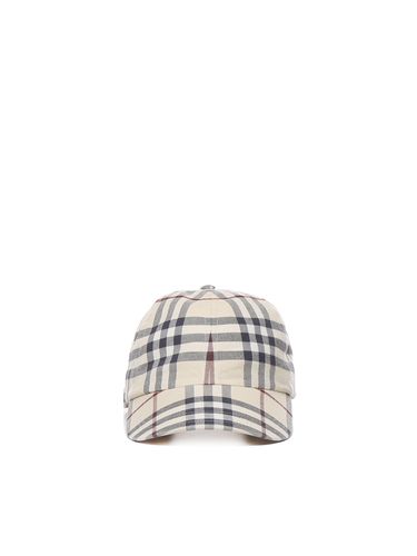 Baseball Cap With Check Print - Burberry - Modalova