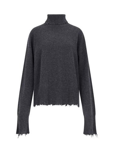 Destroyed Details Turtleneck Sweater - Uma Wang - Modalova