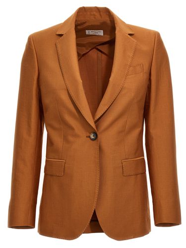 Cotton Single Breast Blazer Jacket - Alberto Biani - Modalova