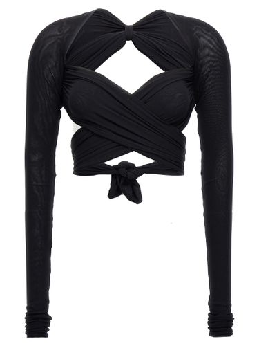 Cropped Tulle Top - Philosophy di Lorenzo Serafini - Modalova