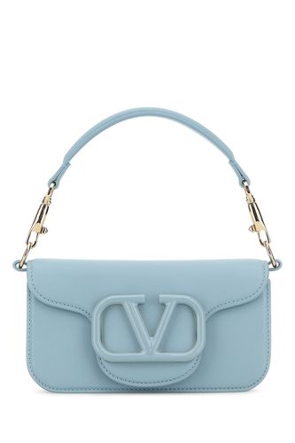 Light Blue Leather Locã² Handbag - Valentino Garavani - Modalova