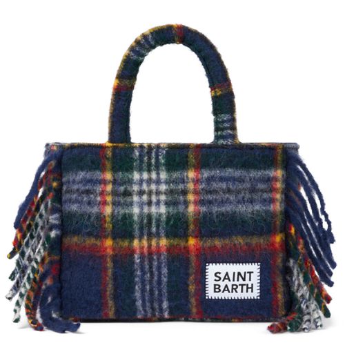 Colette Blanket Handbag With Tartan Print - MC2 Saint Barth - Modalova