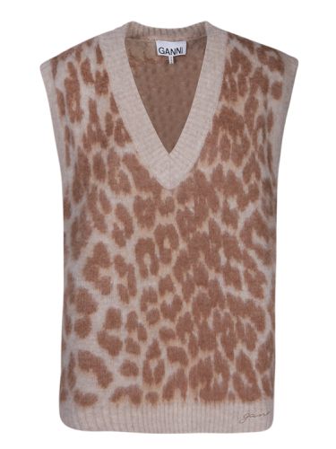 Ganni Leopard Jacquard Vest - Ganni - Modalova