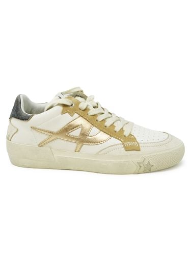 Ash Beige/white Leather Sneakers - Ash - Modalova