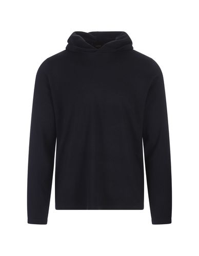 Navy Hoodie In Wool And Cashmere - Vince - Modalova