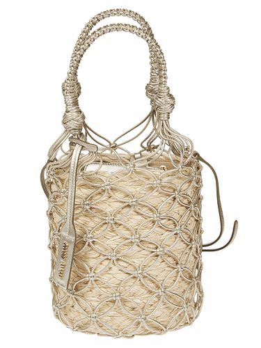 Miu Miu Woven Bucket Bag - Miu Miu - Modalova