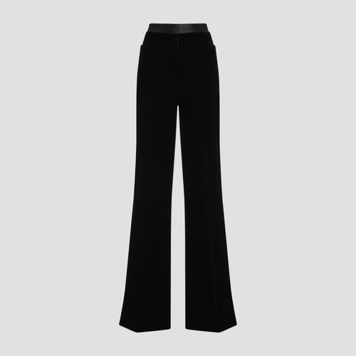 Viscose Velvet Boot Cut Pants - Tom Ford - Modalova