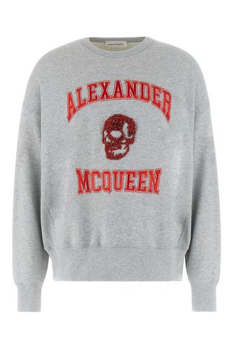 Melange Grey Cotton Oversize Sweatshirt - Alexander McQueen - Modalova