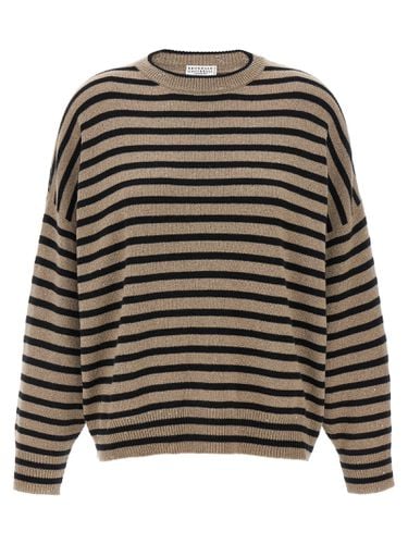 Sequin Striped Sweater - Brunello Cucinelli - Modalova