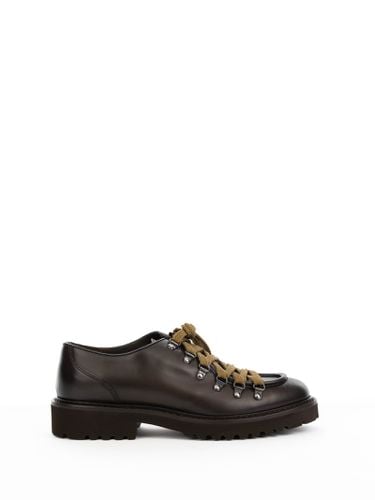 Dark Brown Leather Pedula With Contrasting Laces - Doucal's - Modalova