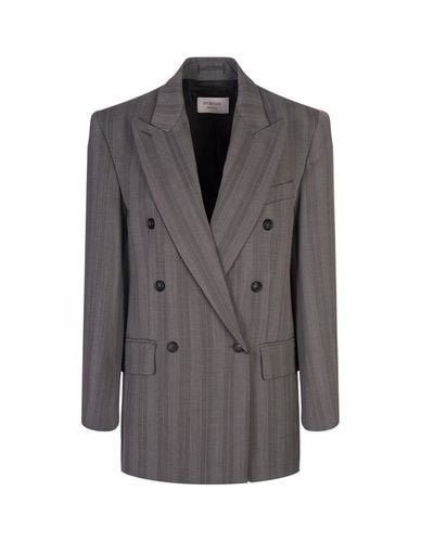 Striped Double-breasted Long-sleeved Jacket - SportMax - Modalova