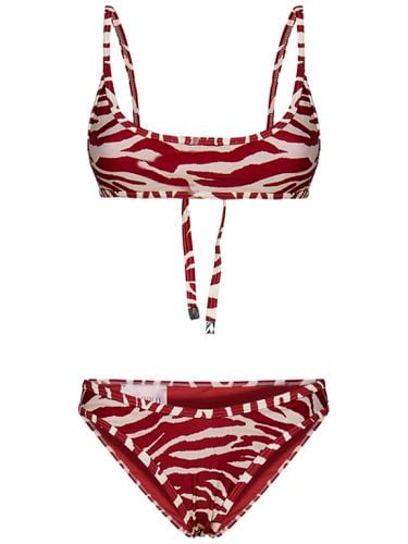 The Attico Zebra-print Bikini Set - The Attico - Modalova