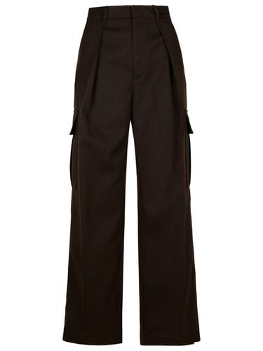 Burberry Brown Wool Cargo Pants - Burberry - Modalova