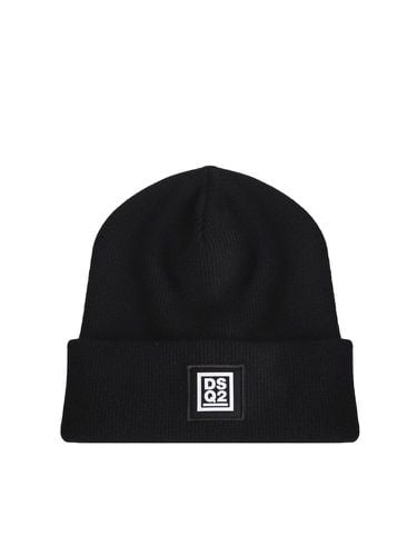 Dsquared2 Logo Patch Ribbed Beanie - Dsquared2 - Modalova