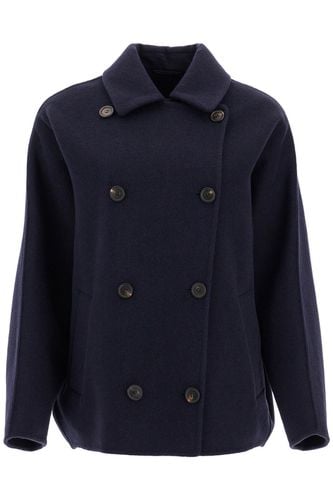 Double Cloth Caban Coat - Brunello Cucinelli - Modalova