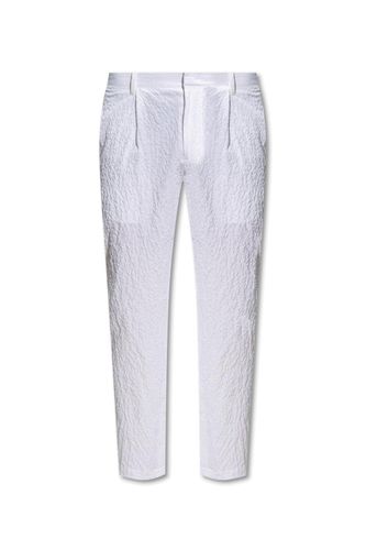 Straight-leg Wrinkled Trousers - Emporio Armani - Modalova