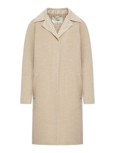 Fendi Coat Ff Double Wool - Fendi - Modalova