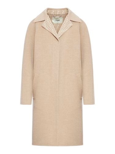 Fendi Coat Ff Double Wool - Fendi - Modalova