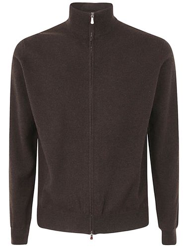 Wool Cashmere Long Sleeves Full Zipped Sweater - Filippo De Laurentiis - Modalova