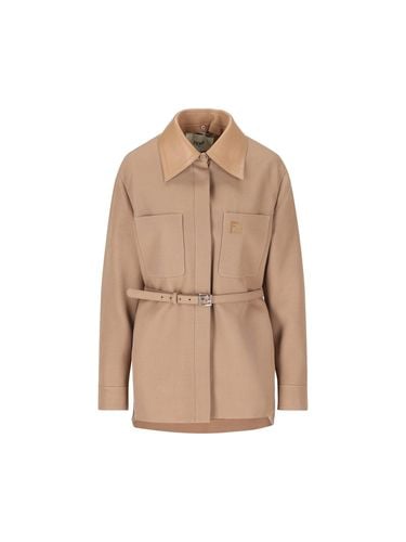 Fendi Collared Belted Coat - Fendi - Modalova