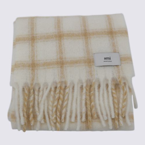 White And Beige Wool Scarves - Ami Alexandre Mattiussi - Modalova