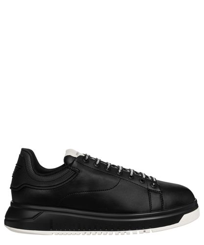 Emporio Armani Leather Sneakers - Emporio Armani - Modalova