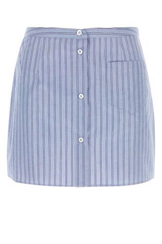 Embroidered Chambray Mini Skirt - Prada - Modalova